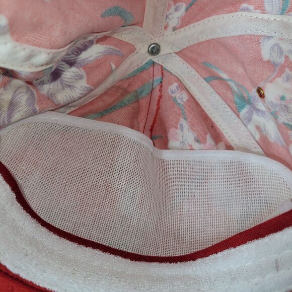 Vtg Freightliner Hat Cap Red Trucker Snapback Truck San Sun Retro 80s 90s Floral - Picture 16 of 16